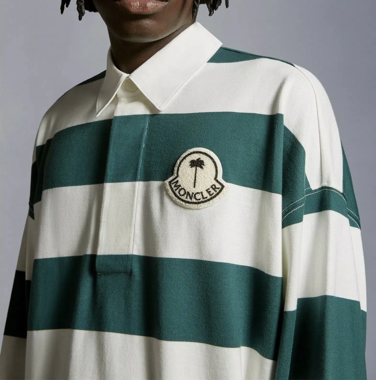 MONCLER  |Striped Long Sleeve Polo Shirt