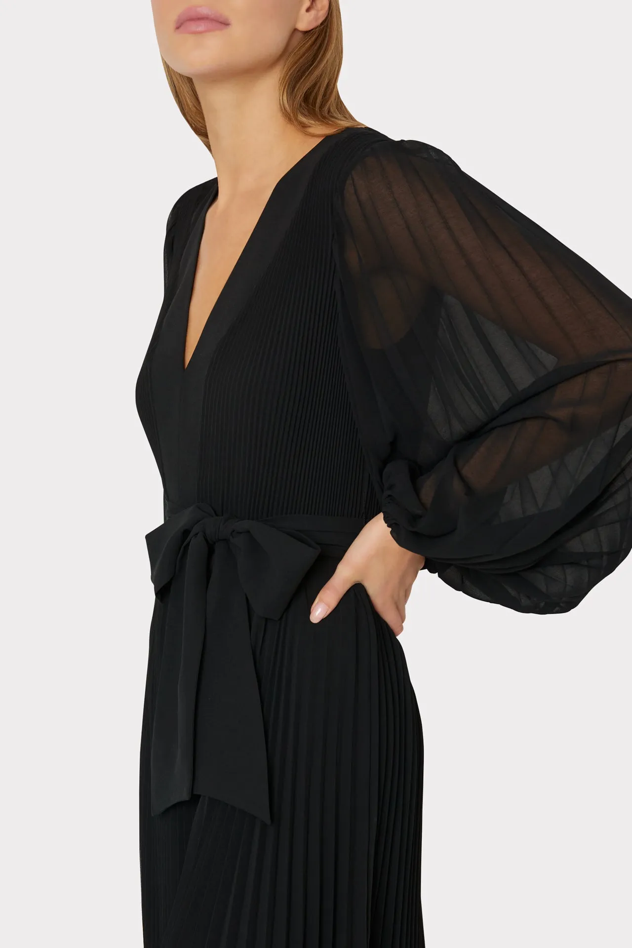 Nadie Pleated Maxi Dress