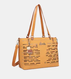 Nature Pachamama ochre large tote bag