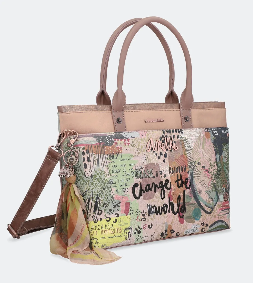 Nature printed tote bag