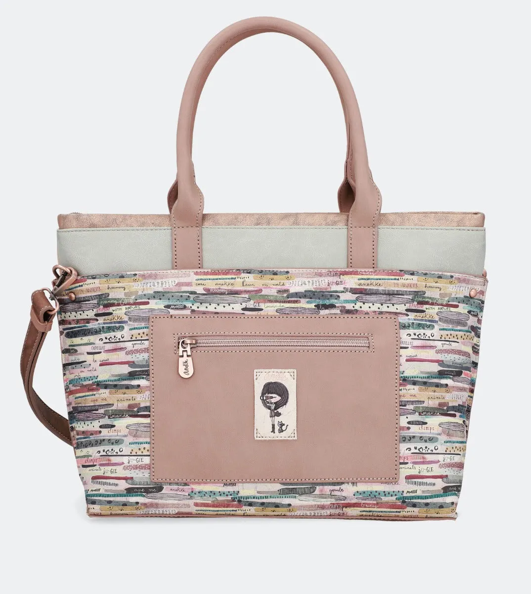 Nature printed tote bag