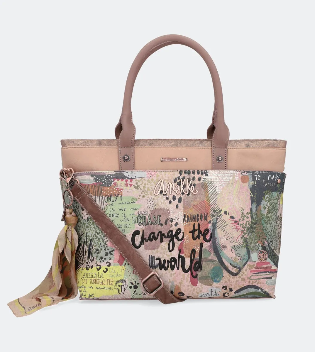 Nature printed tote bag