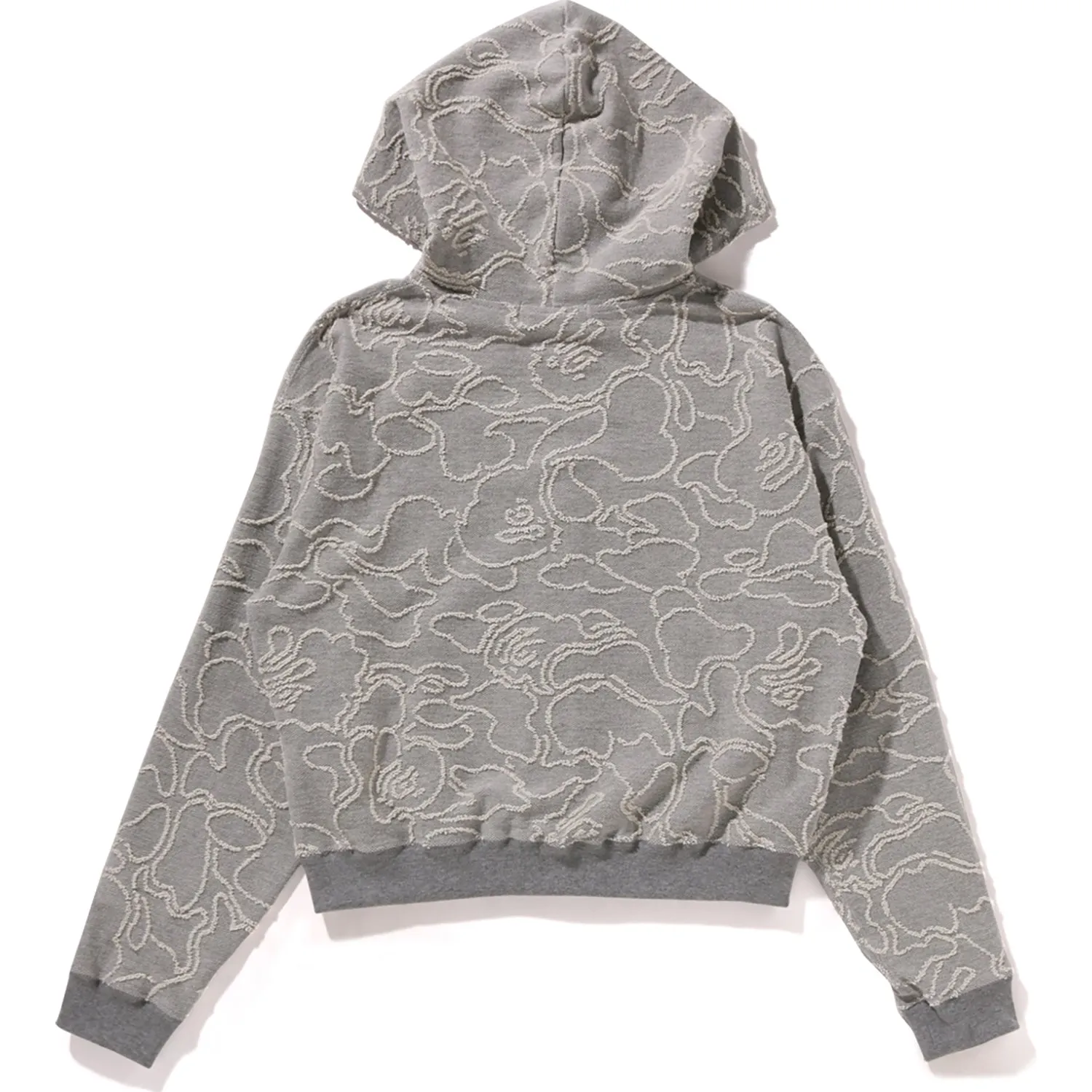 NEON CAMO JACQUARD ZIP HOODIE LADIES