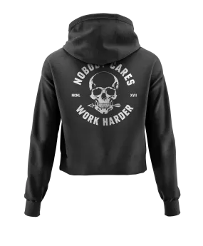 Nobody Cares Work Harder Crop Hoodie