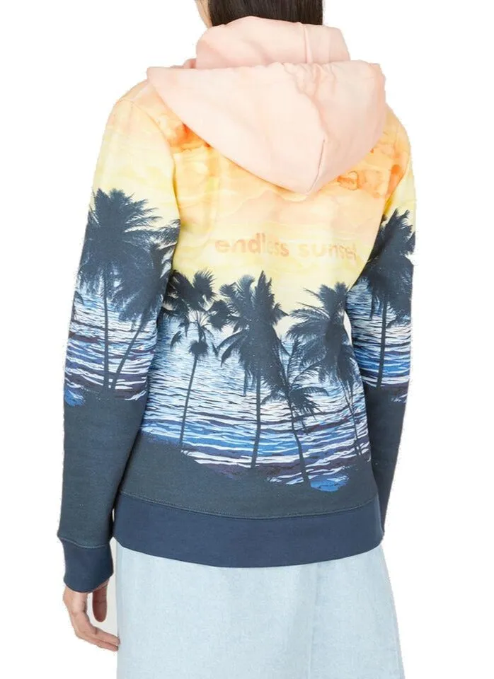 Paco Rabanne Sunset Print Drawstring Hoodie