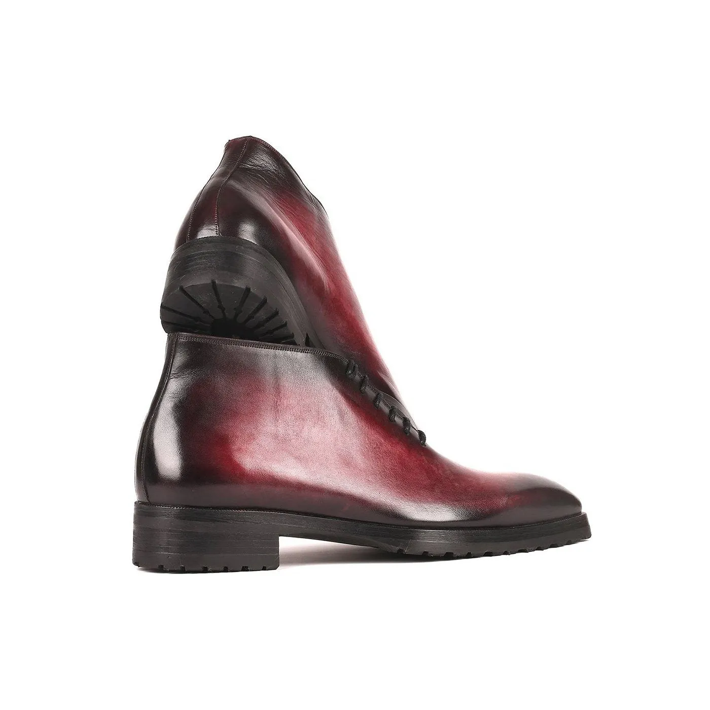 Paul Parkman 791BRD13 Men's Shoes Bordeaux Burgundy Calf-Skin Leather Ankle Boots(PM6263)