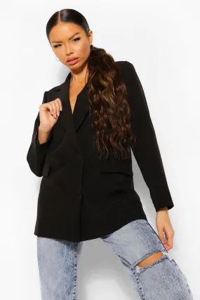 Petite Longline Double Breasted Blazer