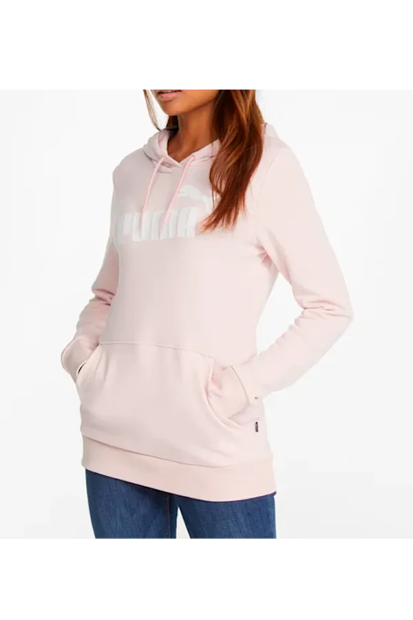 PUMA Women Essential Logo Hoodie Pink