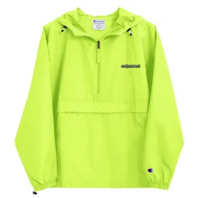 RADPRESENT x CHAMPION EMBROIDERED LOGO PACKABLE JACKET - BLACK/ NEON YELLOW