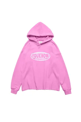 RAW HEM HOODIE | PINK