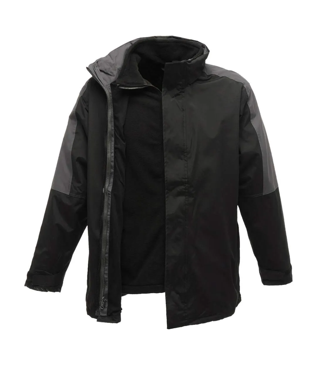 Regatta Defender III 3-in-1 Waterproof Windproof Jacket / Mens Jackets (Black/Seal Grey) - UTBC802