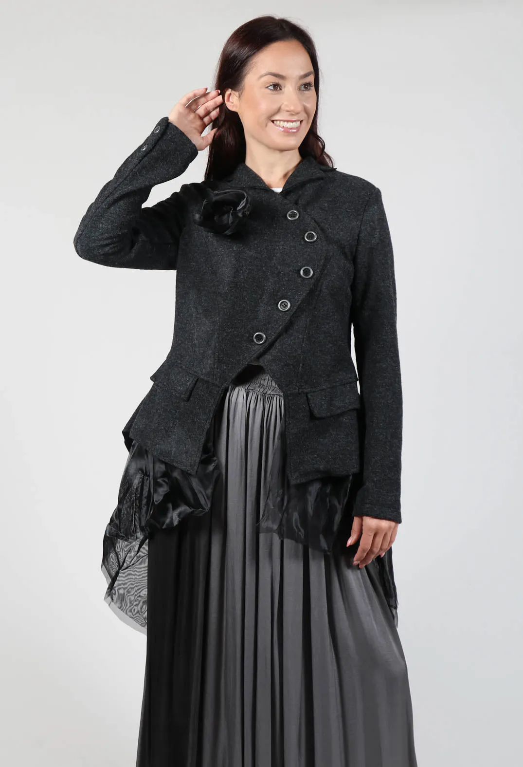 Riding Jacket in Organza Antracite