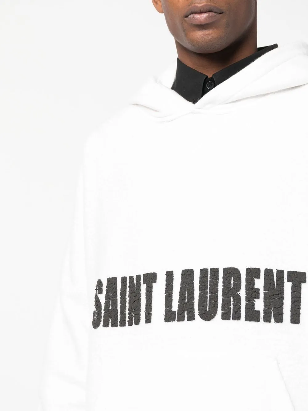 Saint Laurent Hoodie à patch logo