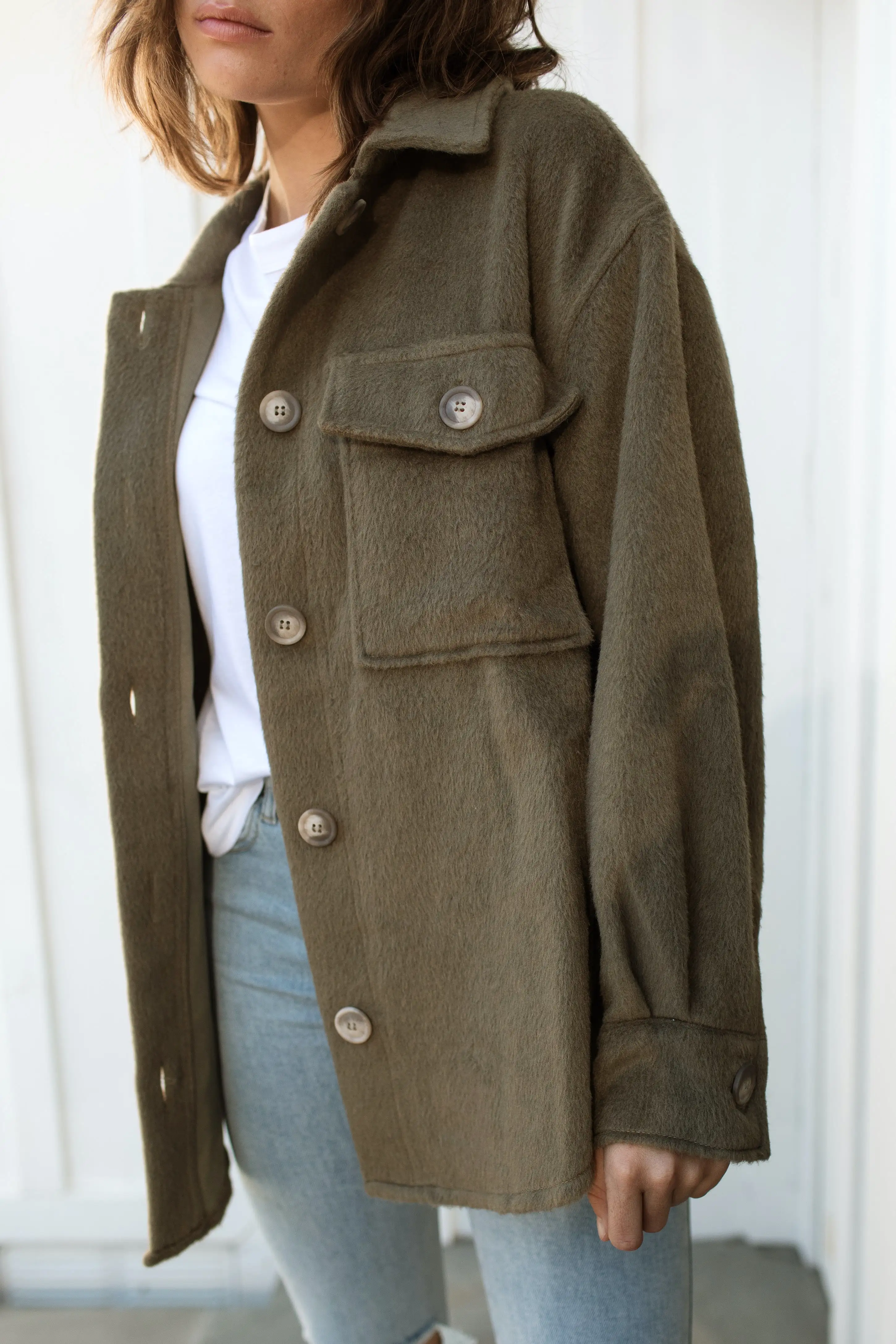 Savannah Brushed Shirt Jacket