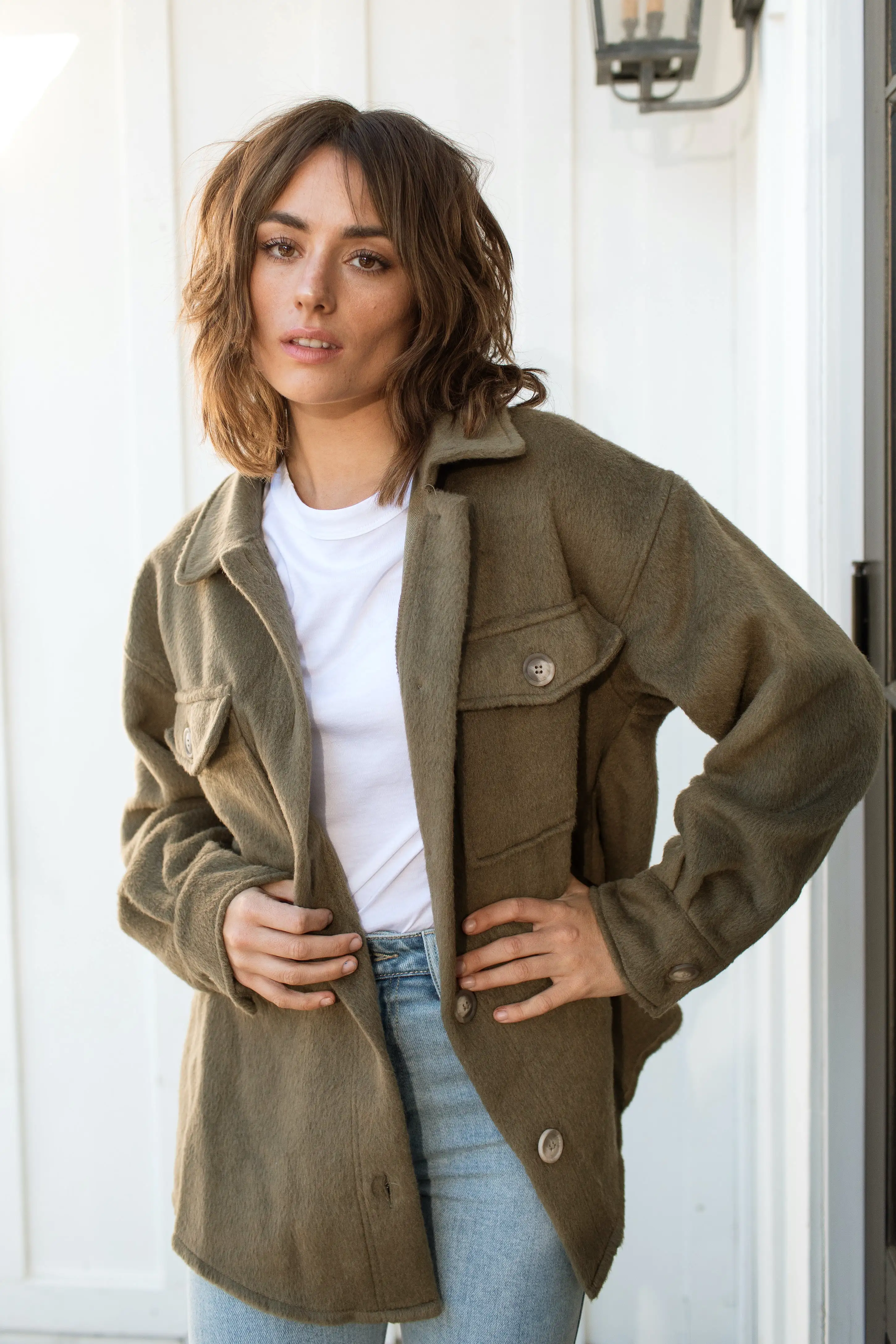 Savannah Brushed Shirt Jacket