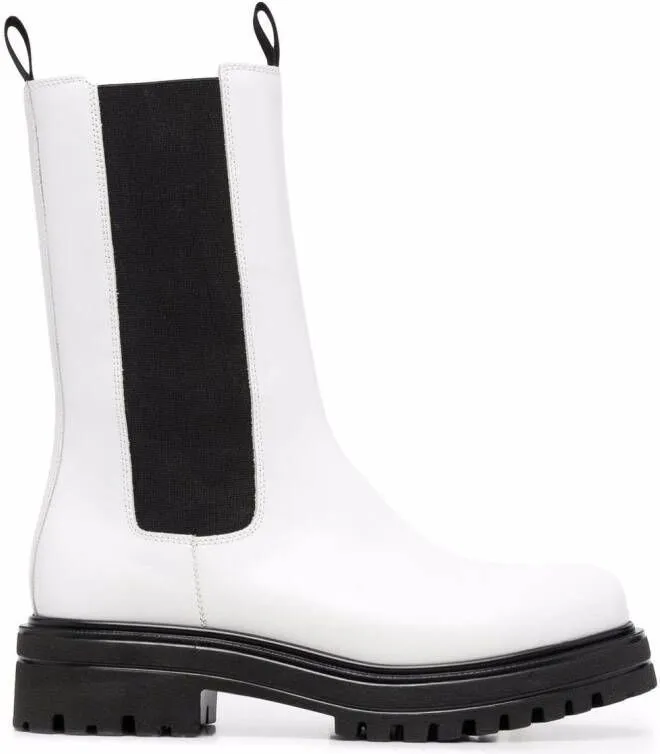 Scarosso Naomi leather boots White