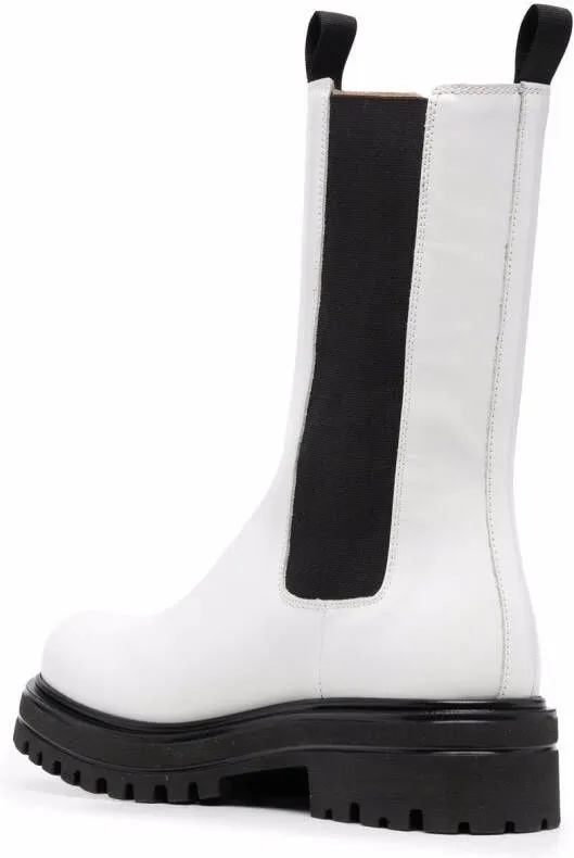 Scarosso Naomi leather boots White