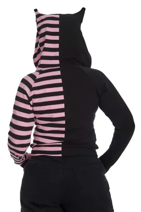 SHIORI HALF AND HALF ZIPPED HOODIE