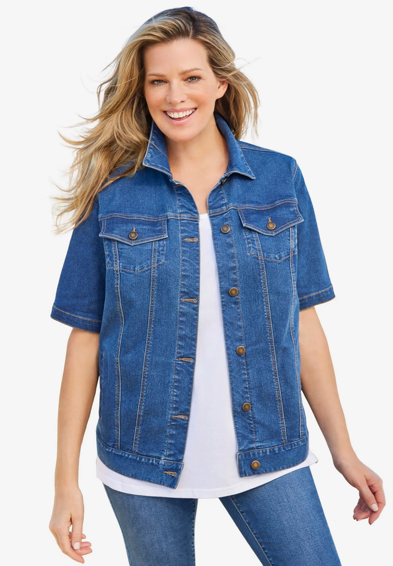 Short-Sleeve Denim Jacket