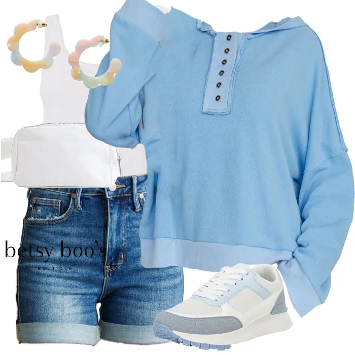 Simone Hoodie in Sky Set STS