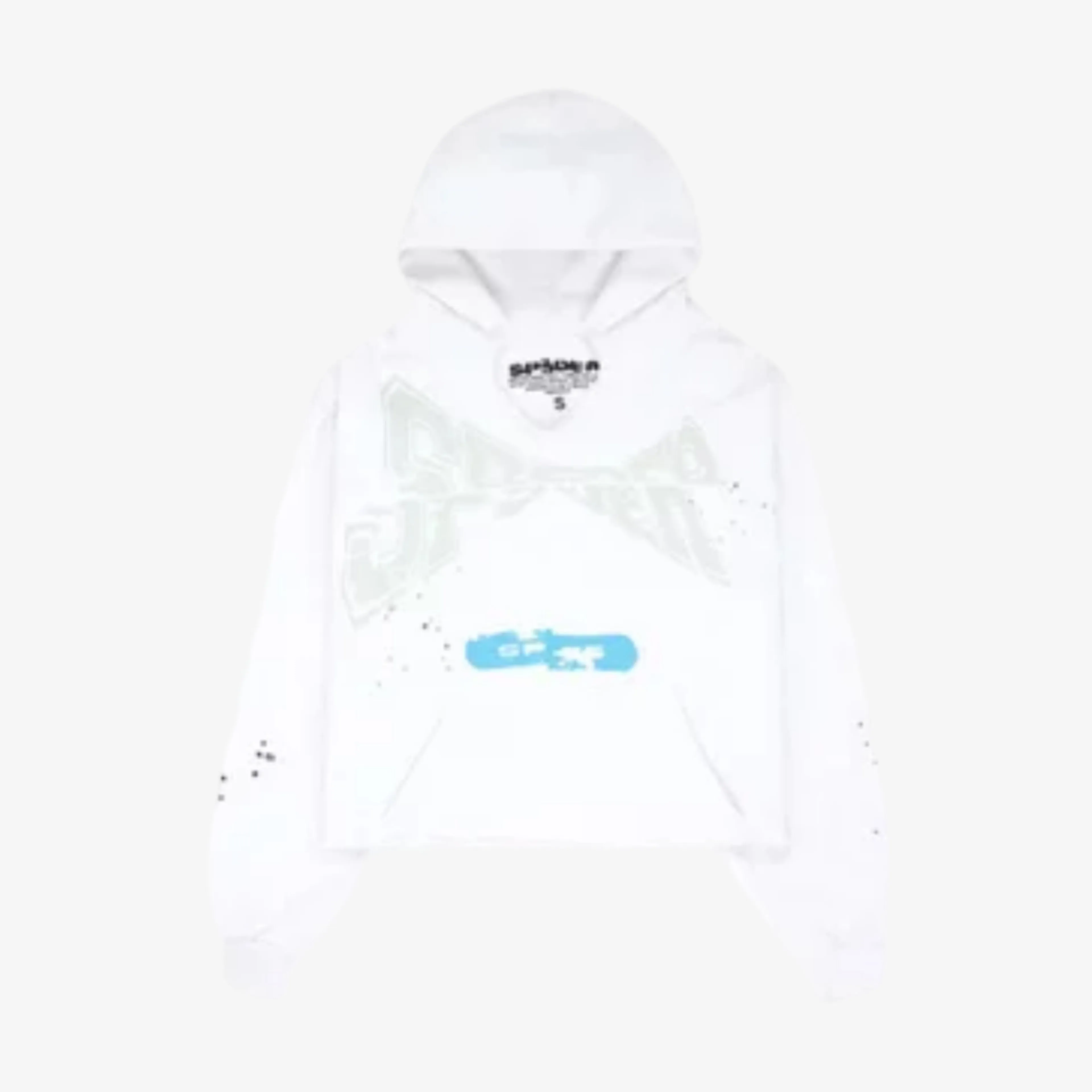 Sp5der 'Cropped' Pullover Hoodie Eggshell FW22