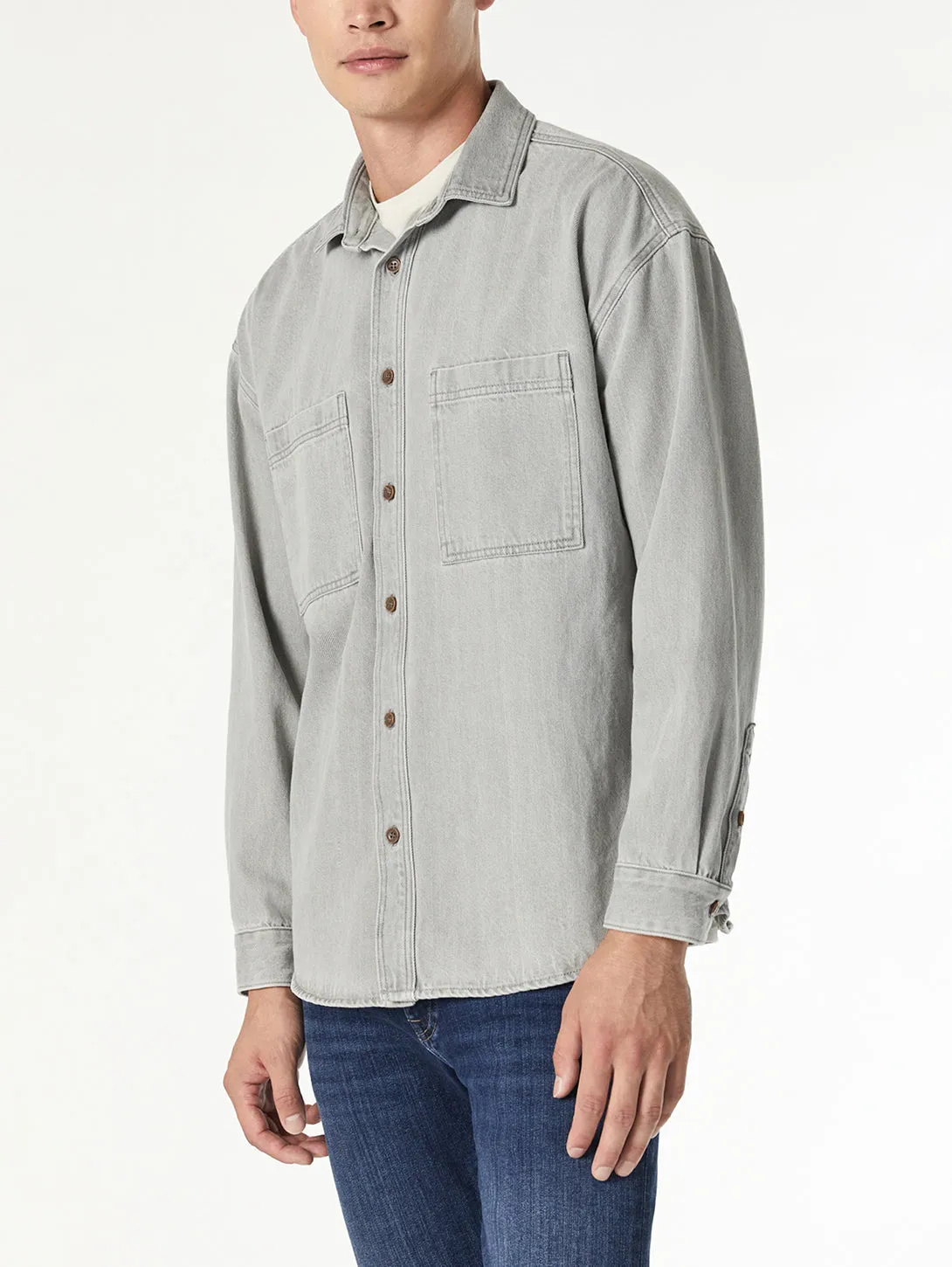 Stefan Shirt Jacket - Stone Natural