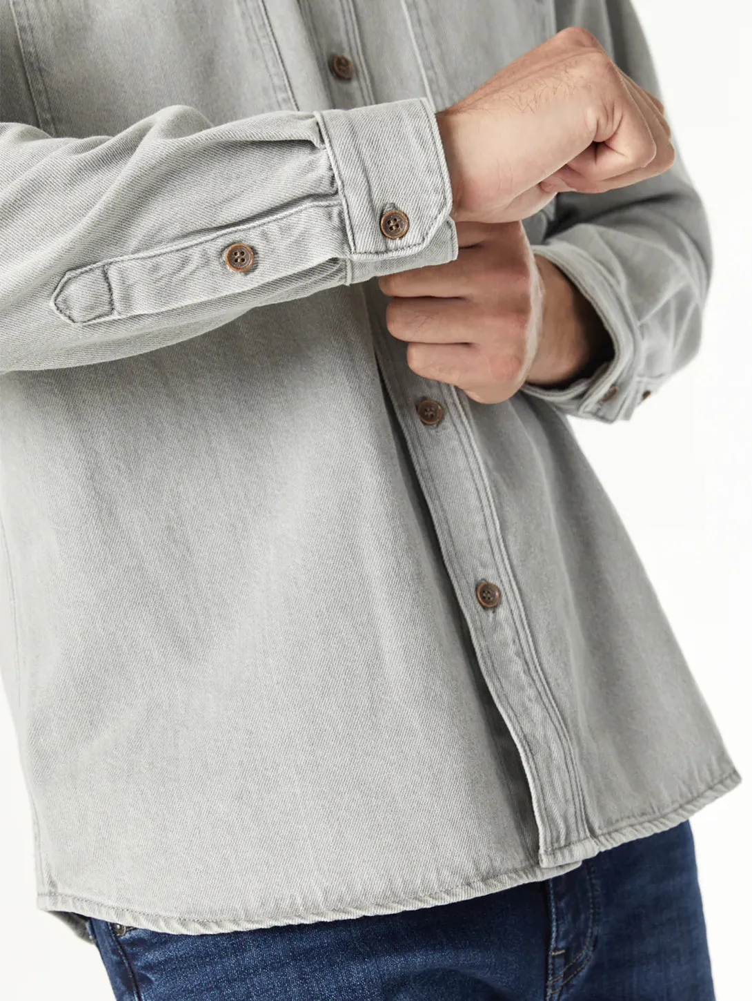 Stefan Shirt Jacket - Stone Natural