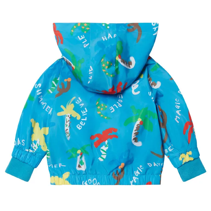 Stella McCartney Baby Good Vibes Jacket Blue Palms Print