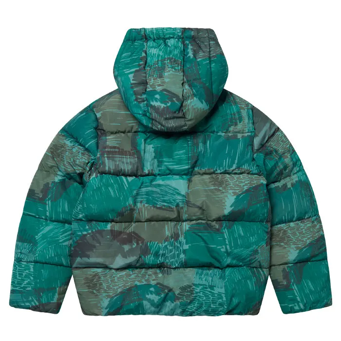 Stella McCartney Child Puffer Jacket Green Scribble Print