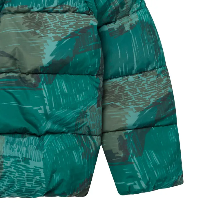 Stella McCartney Child Puffer Jacket Green Scribble Print