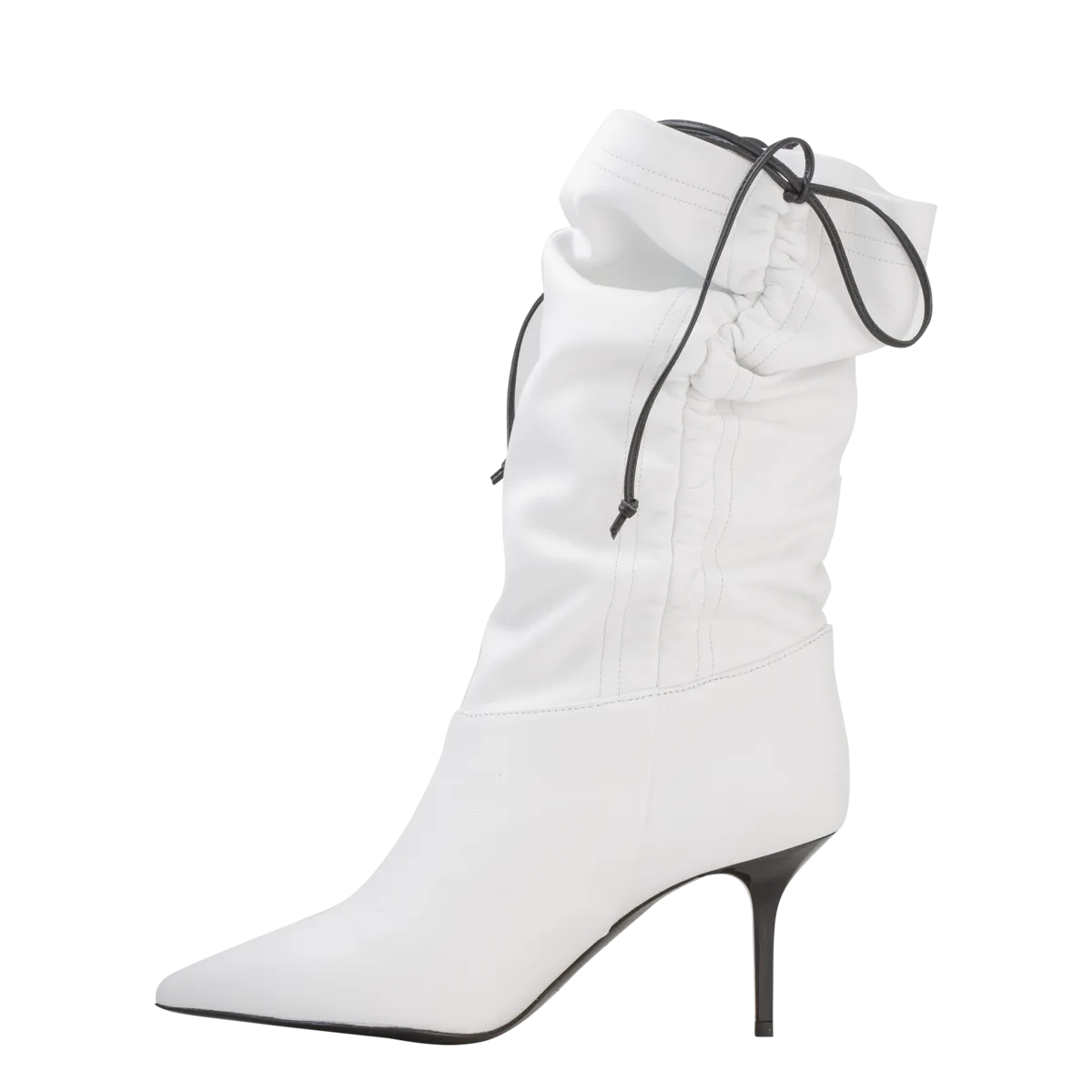 Stivale Donna Ruched Knee High Boots - White