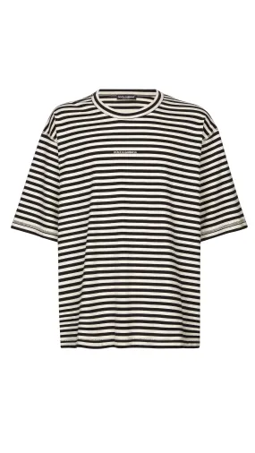 Striped Short-sleeved T-shirt With Logo - Multicolor