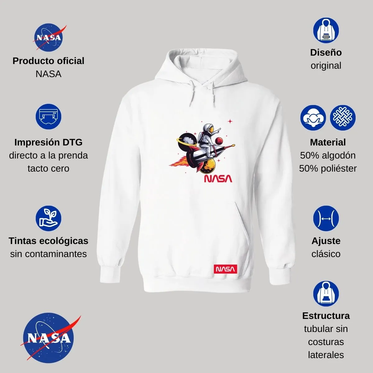 Sudadera para Mujer Hoodie Nasa Seal