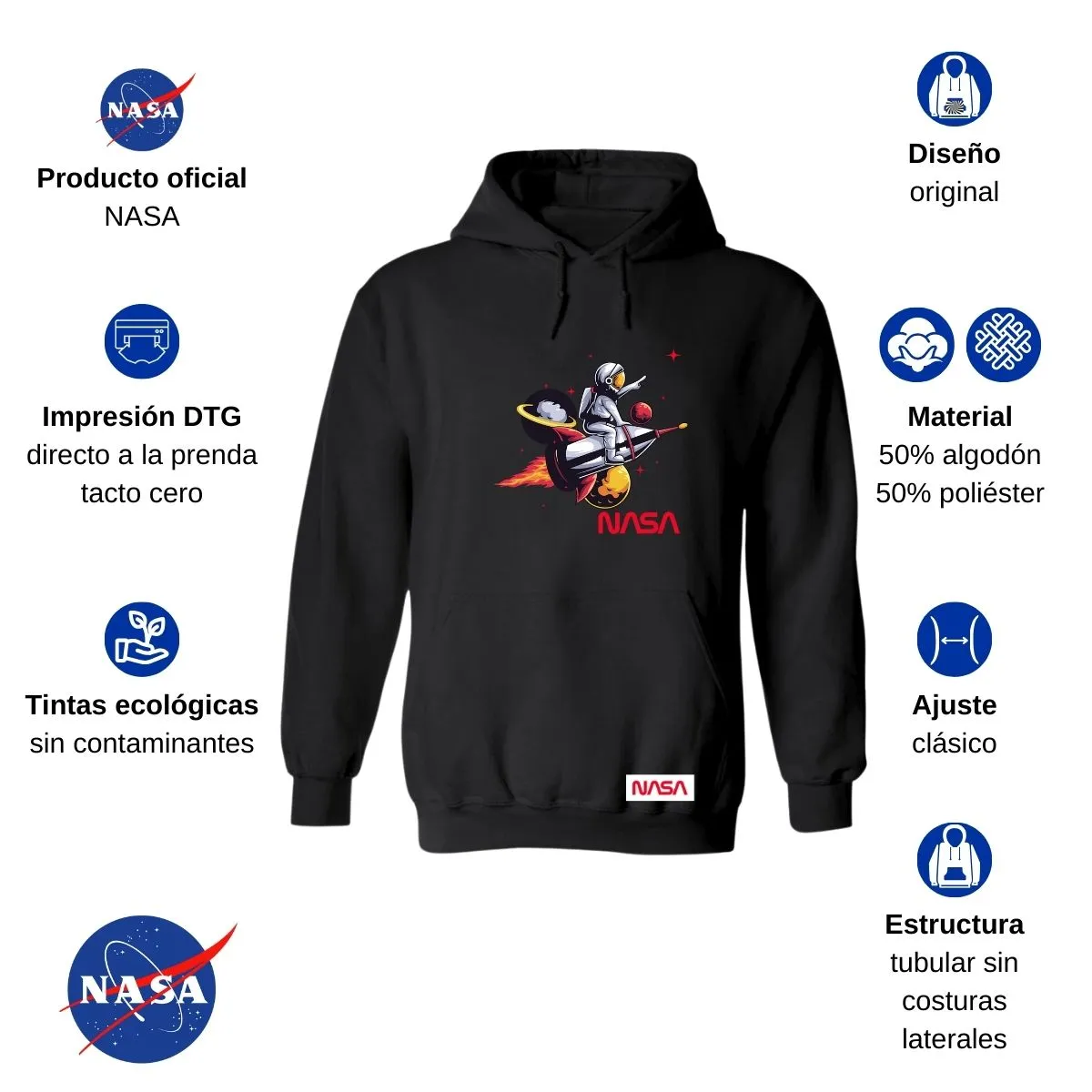 Sudadera para Mujer Hoodie Nasa Seal