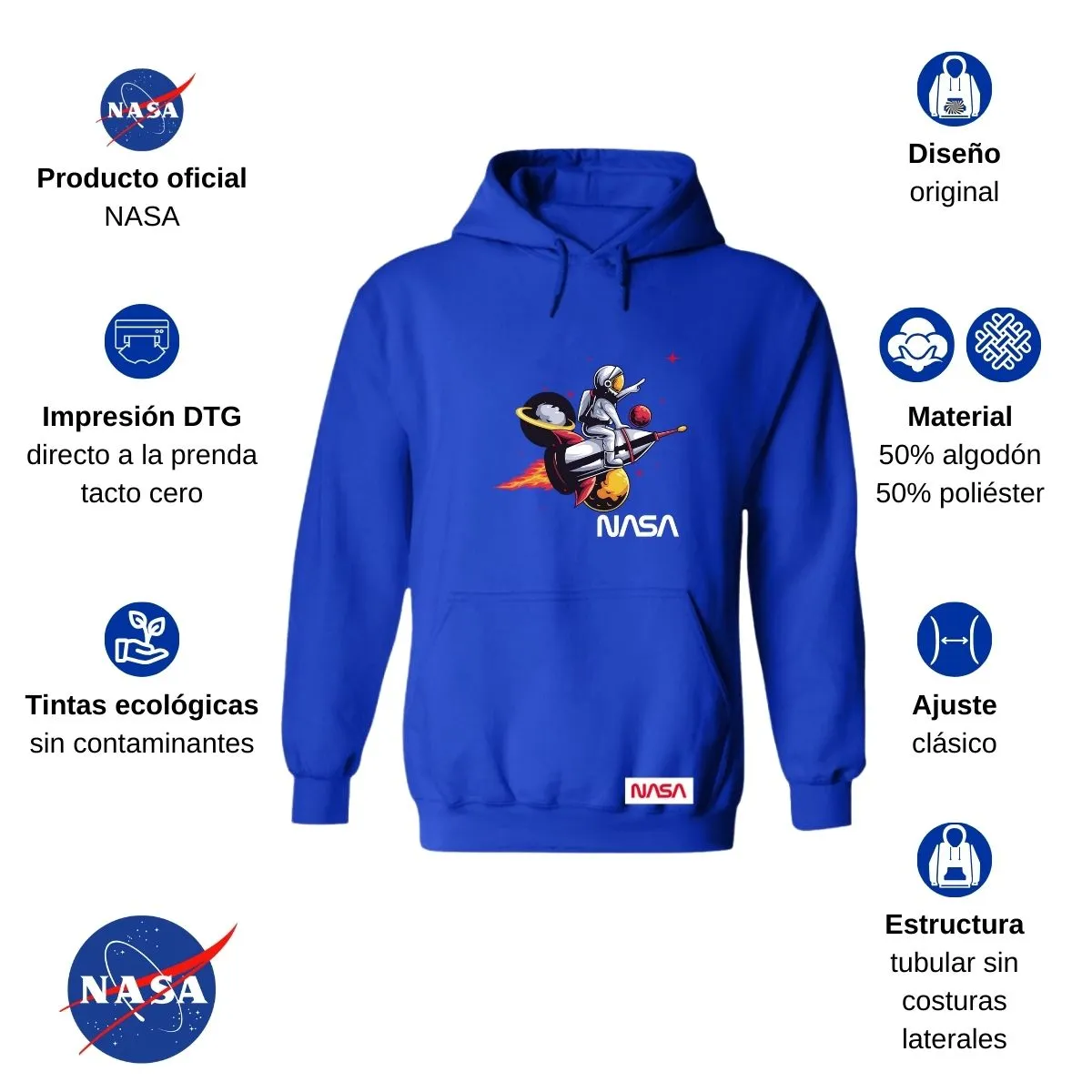 Sudadera para Mujer Hoodie Nasa Seal