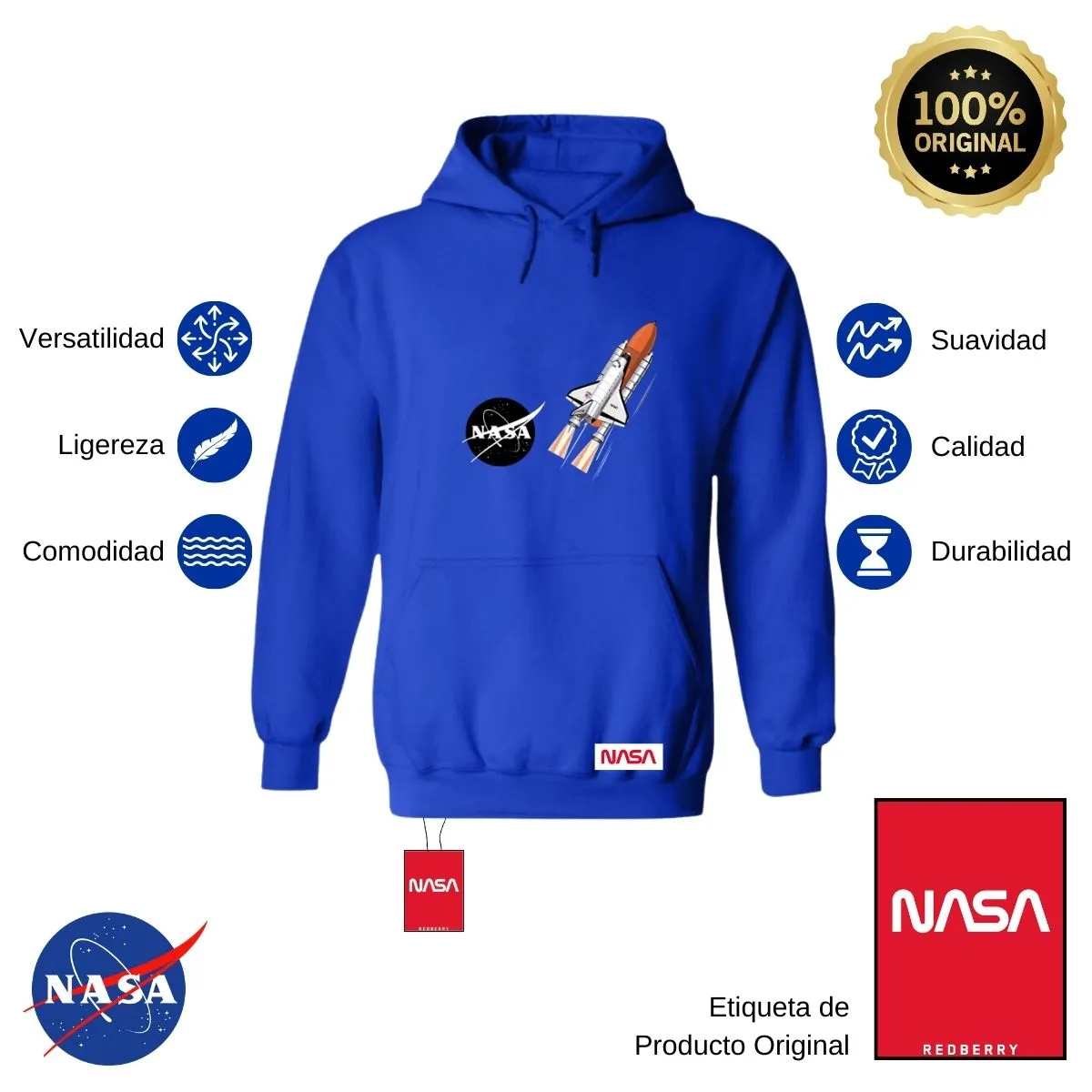 Sudadera para Mujer Hoodie Nasa Transbordador