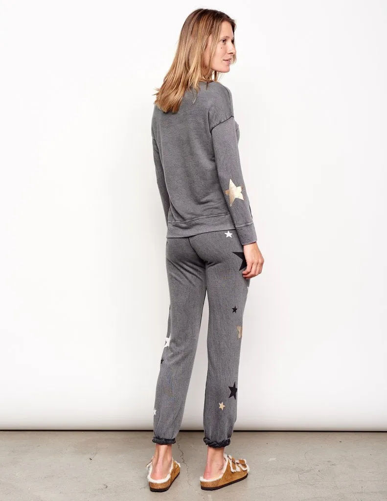 Sundry Peace Hi Low Crew Sweater