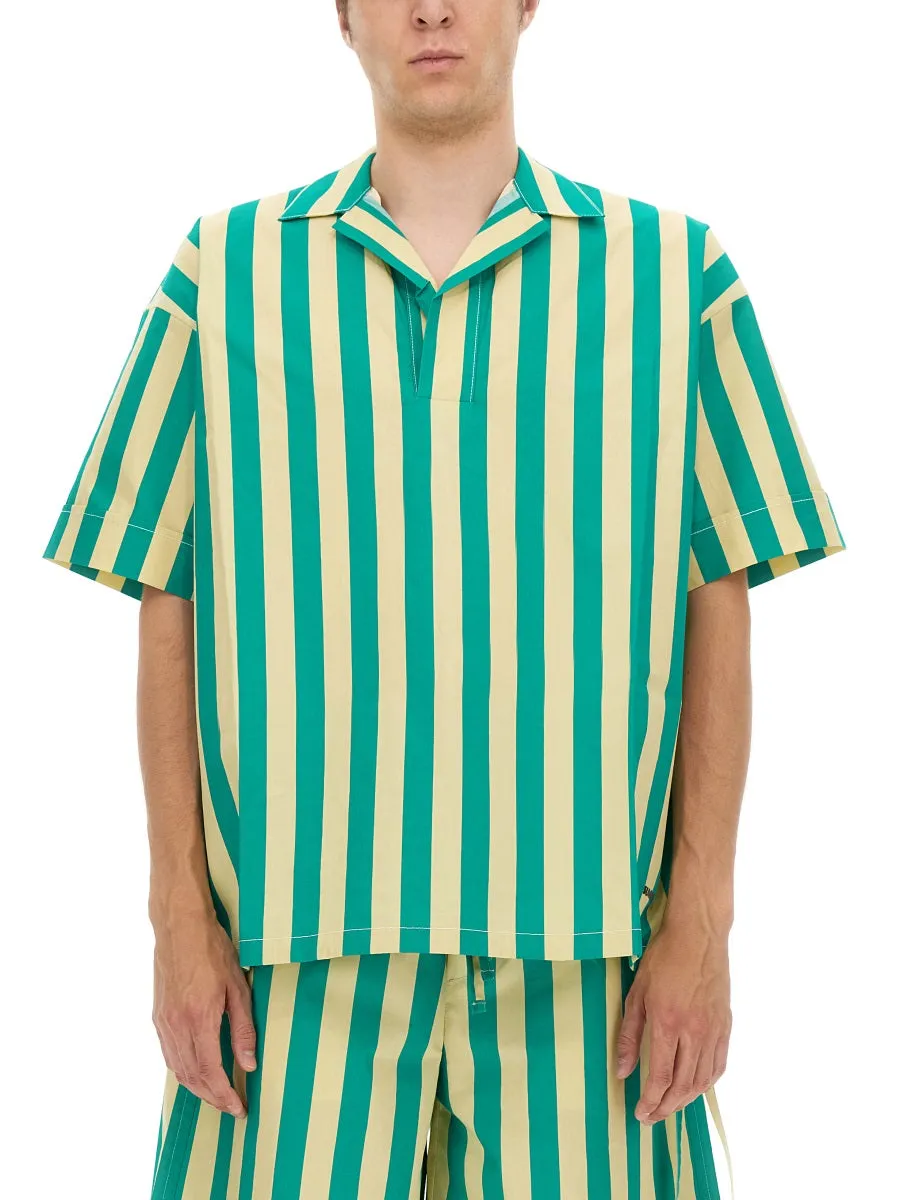 Sunnei Striped Short-Sleeved Shirt