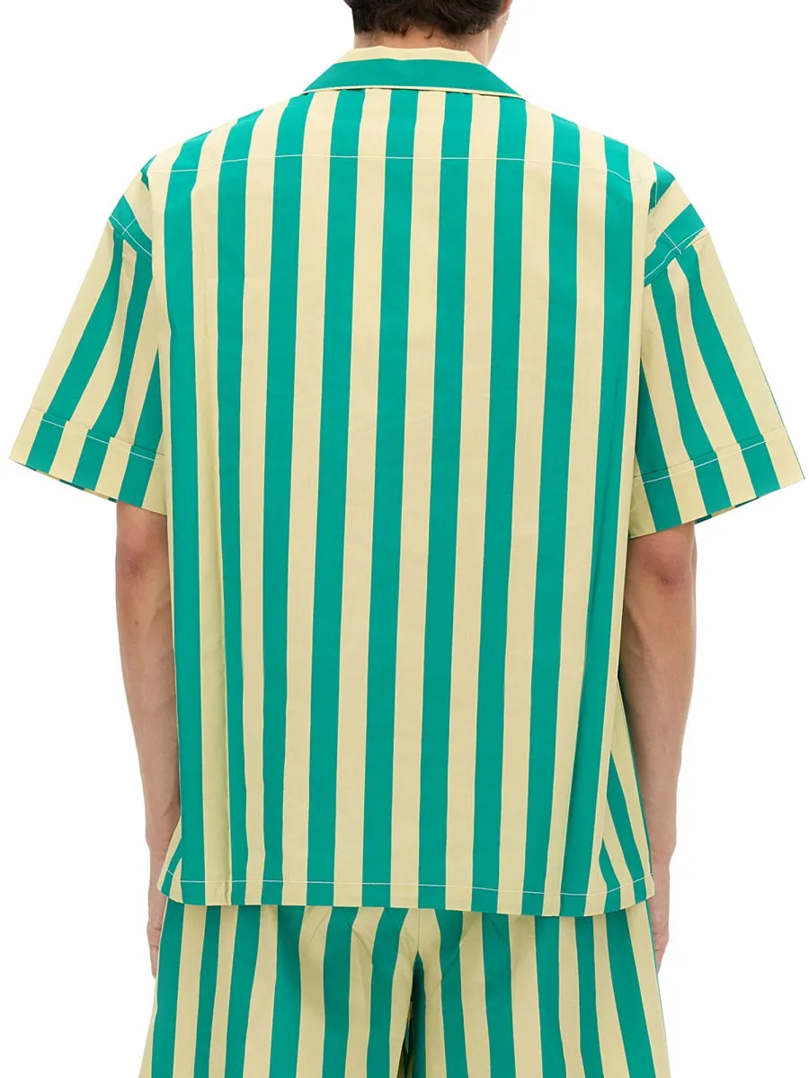 Sunnei Striped Short-Sleeved Shirt