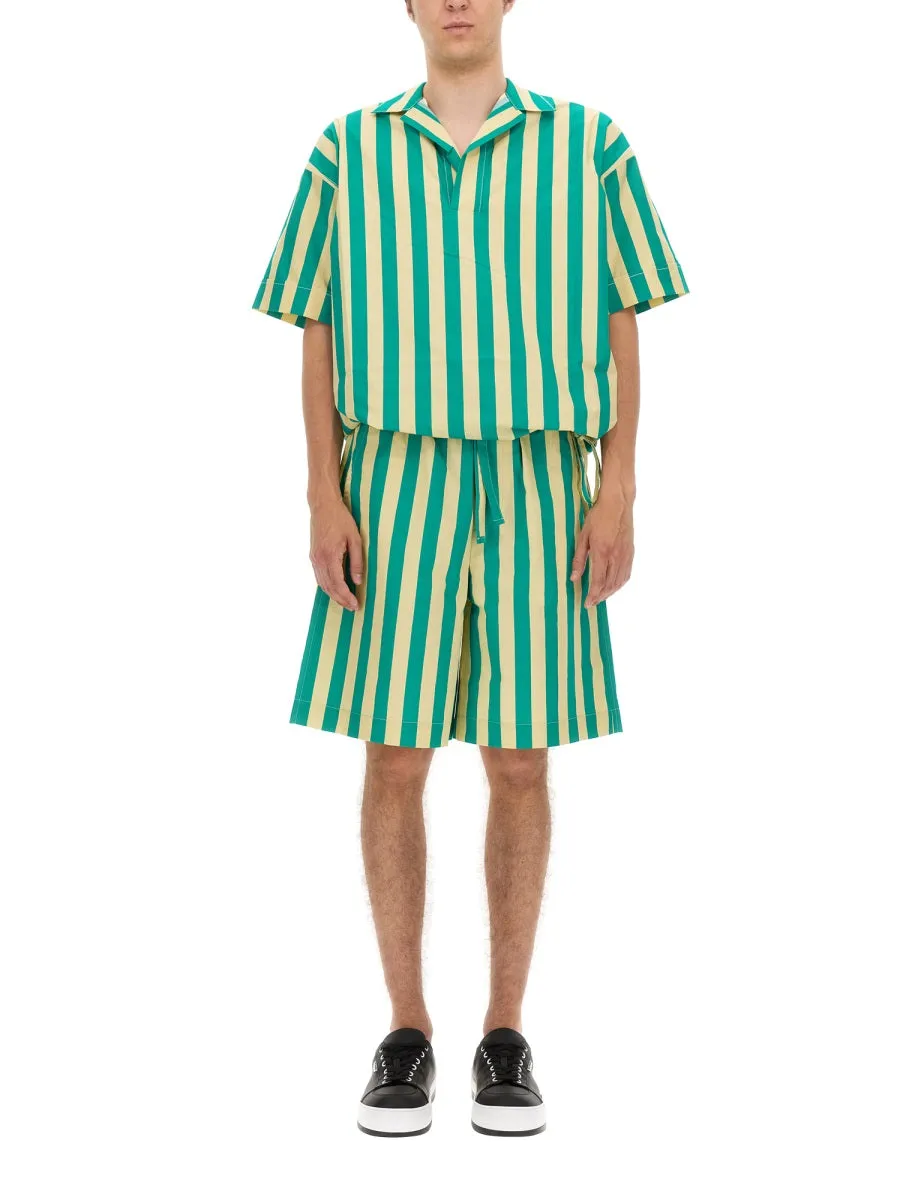 Sunnei Striped Short-Sleeved Shirt