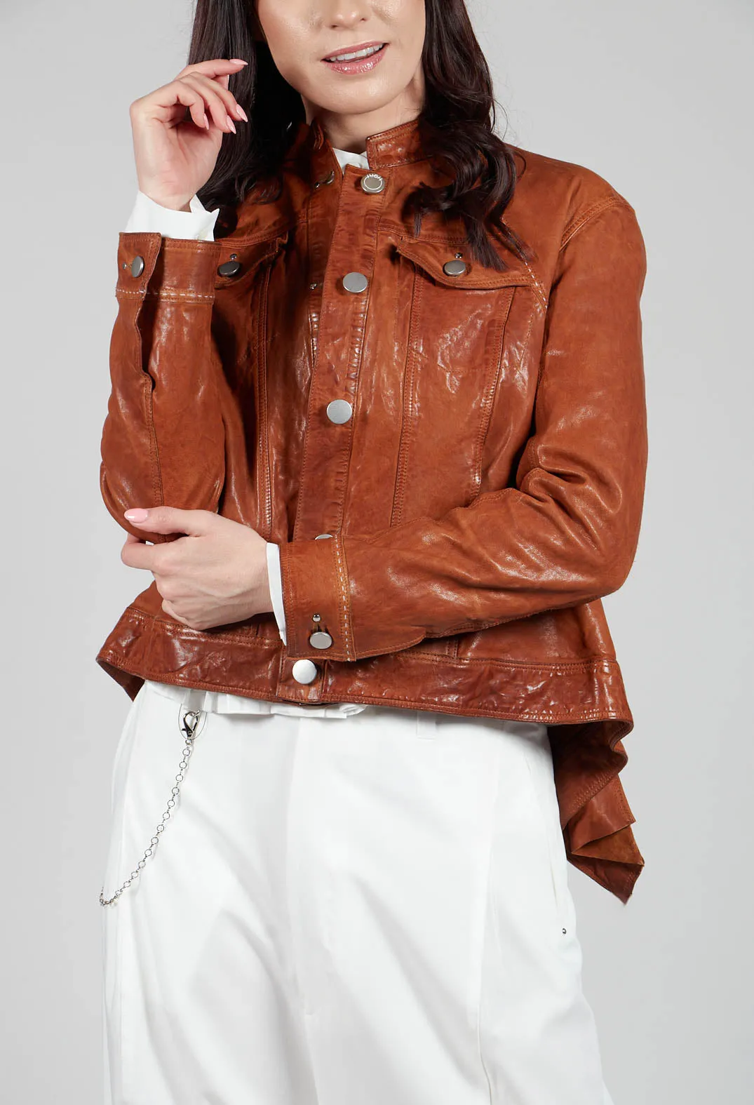 Suspense Leather Jacket in Brown