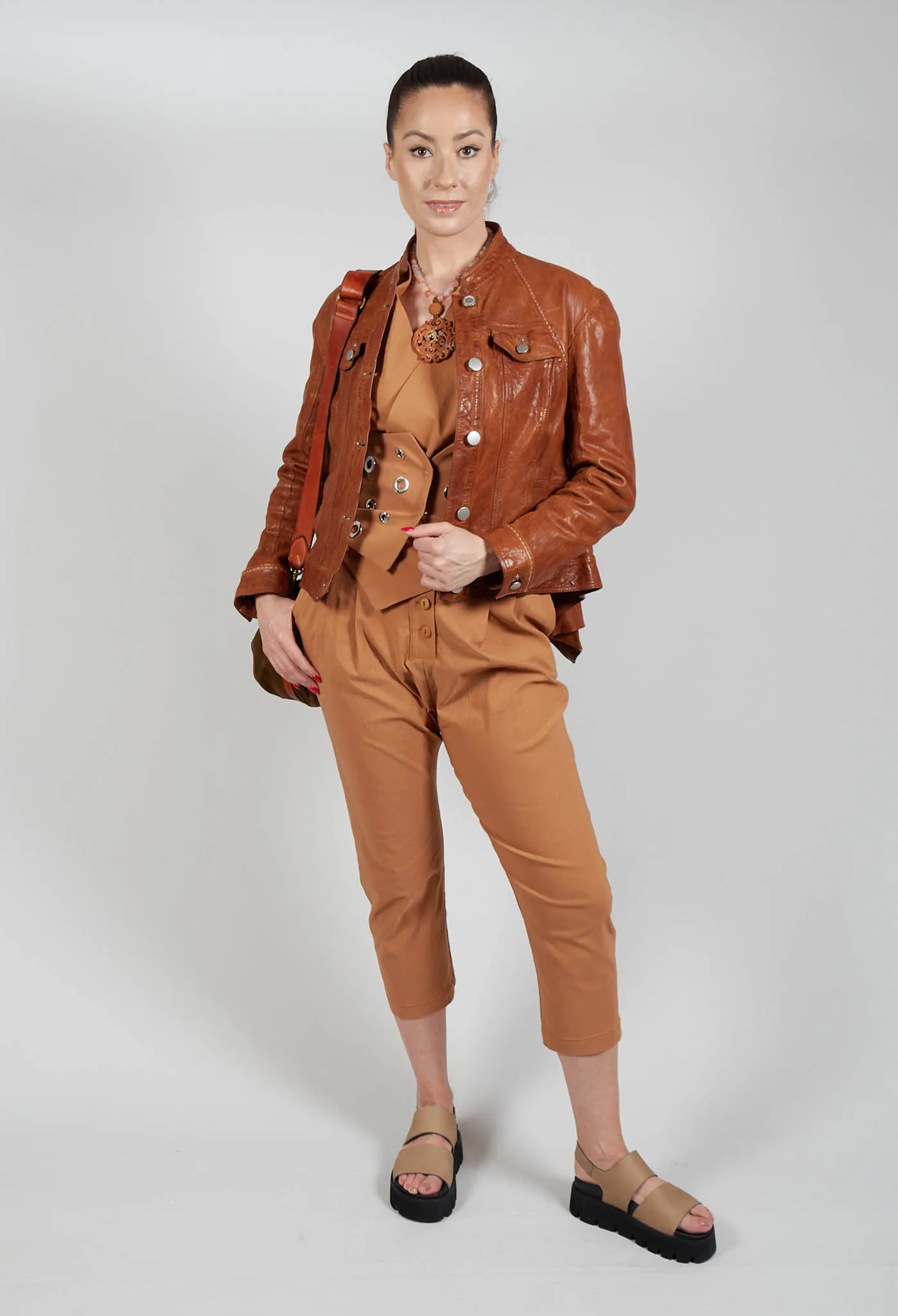 Suspense Leather Jacket in Brown