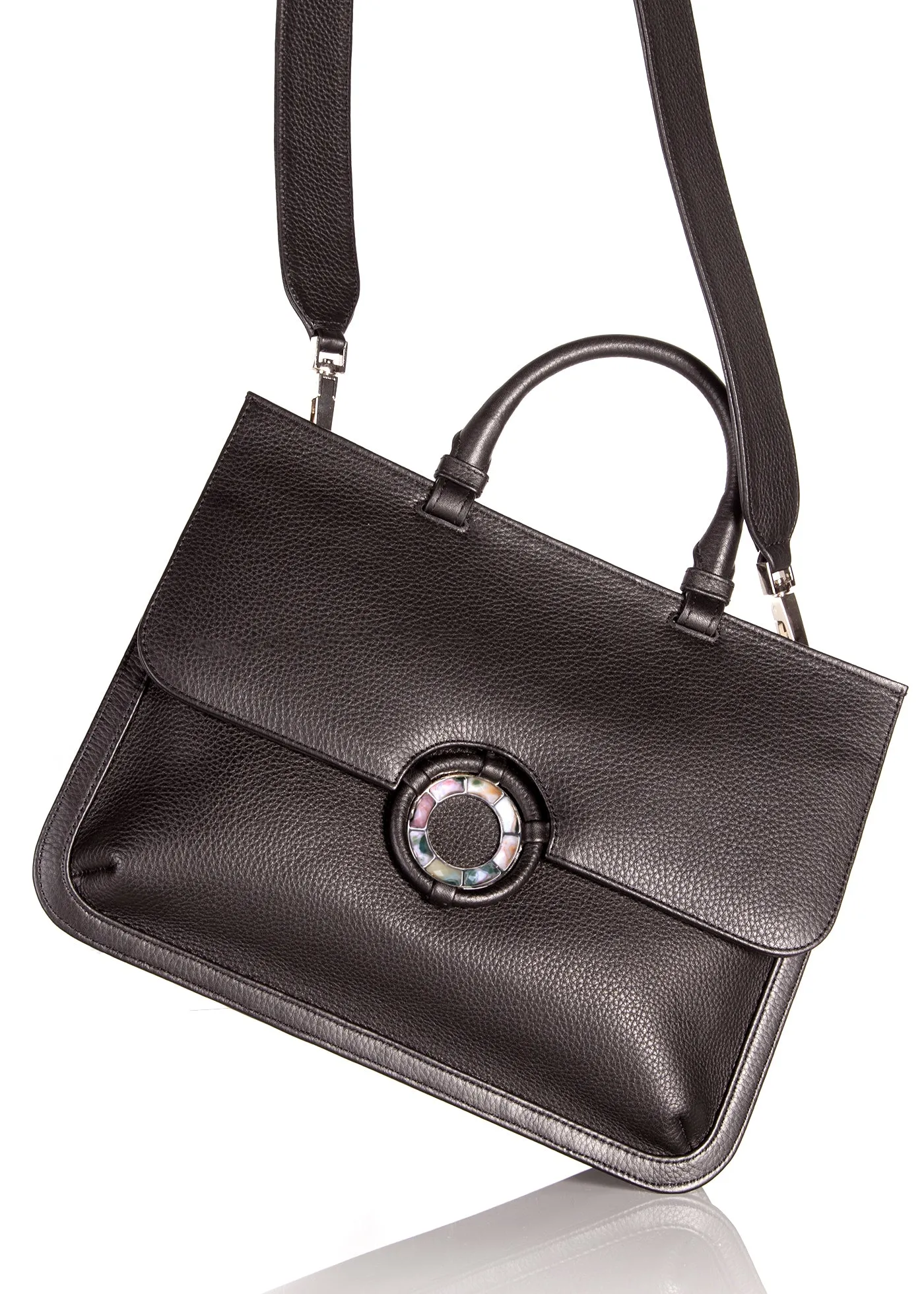 Sydney Convertible Satchel - Dark Brown Leather, Jasper Grommet