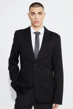 Tall Skinny Fit Single Breasted Jersey Knit Blazer