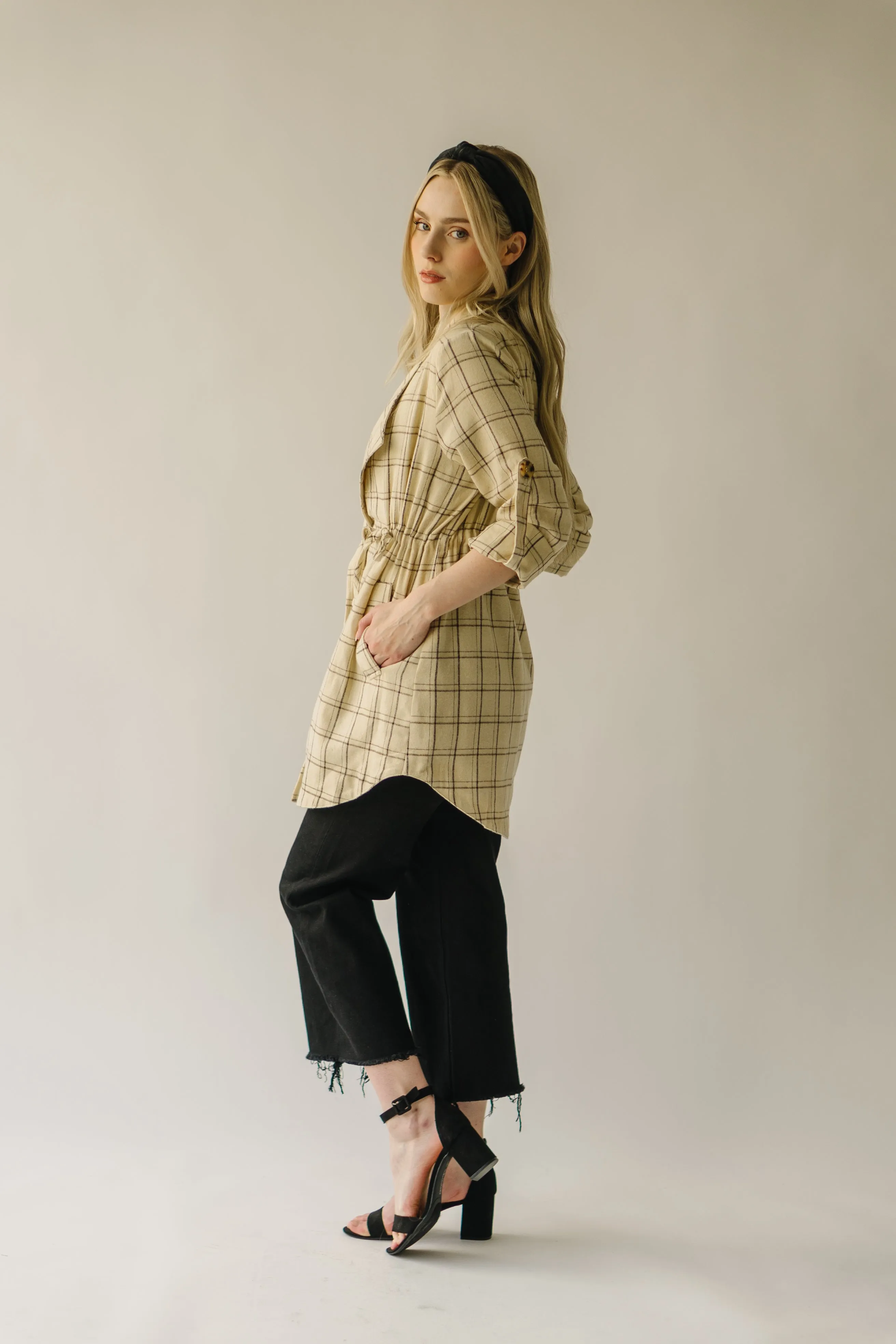 The Severson Plaid Blazer in Sand