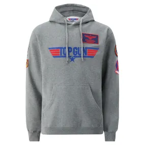 TOP GUN Unisex Logo Hoodie - GREY