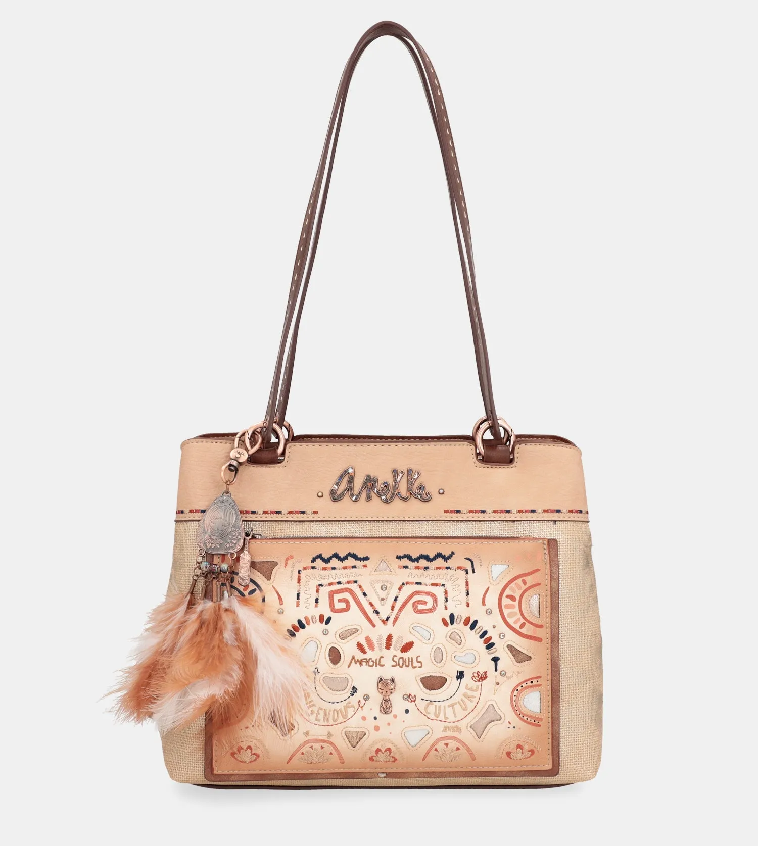 Tribe tote bag with 3 compartments