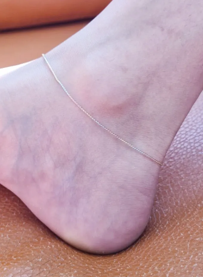 Tricolour Simple Dainty Anklet