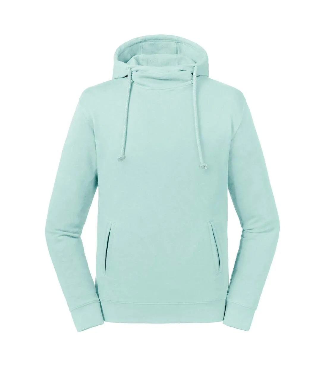 Unisex adult organic hoodie aqua Russell