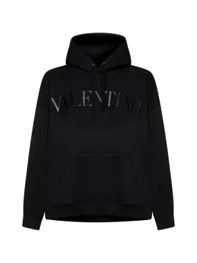 Valentino VLTN Logo Detailed Drawstring Hoodie